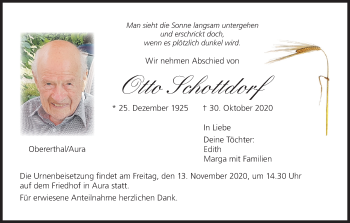 Anzeige von Otto Schottdorf von MGO