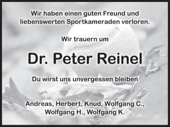 Anzeige von Peter Reinel von MGO