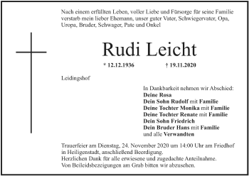 Anzeige von Rudi Leicht von MGO