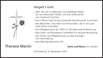 Anzeige von Theresia Martin von MGO