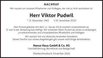 Anzeige von Viktor Pudwil von MGO