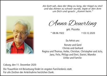Anzeige von Anna Deuerling von MGO