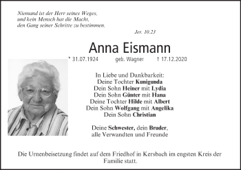 Anzeige von Anna Eismann von MGO