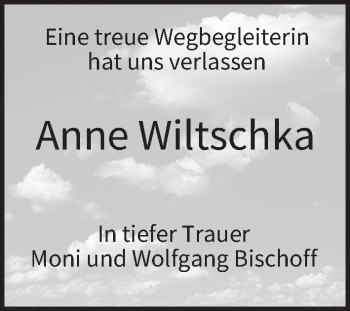 Anzeige von Anne Wiltschka von MGO