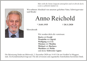 Anzeige von Anno Reichold von MGO