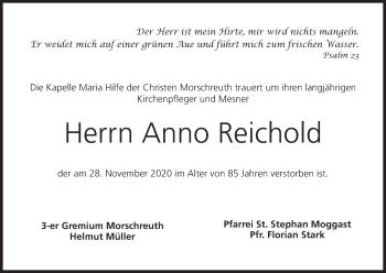 Anzeige von Anno Reichold von MGO