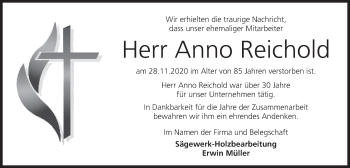 Anzeige von Anno Reichold von MGO