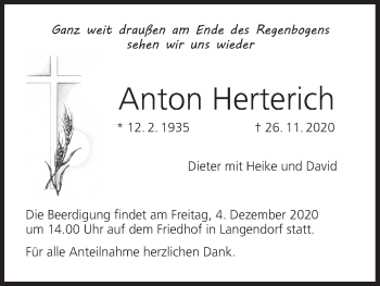 Anzeige von Anton Herterich von MGO