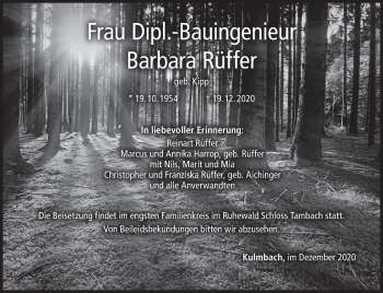 Anzeige von Barbara Rüffer von MGO