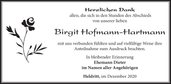 Anzeige von Birgit Hofmann-Hartmann von MGO