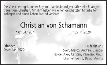Anzeige von Christian von Schamann von MGO
