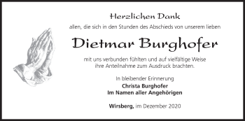 Anzeige von Dietmar Burghofer von MGO
