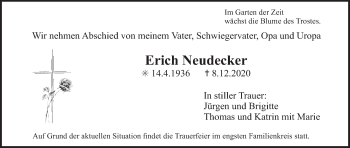 Anzeige von Erich Neudecker von MGO