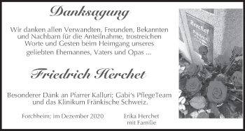 Anzeige von Friedrich Herchet von MGO