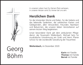 Anzeige von Georg Böhm von MGO