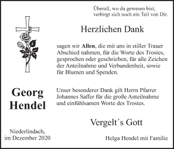 Anzeige von Georg Hendel von MGO
