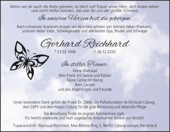 Anzeige von Gerhard Reichhard von MGO