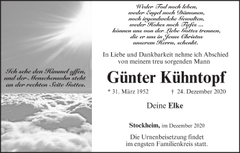 Anzeige von Günter Kühntopf von MGO
