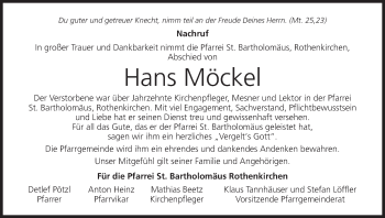 Anzeige von Hans Möckel von MGO