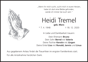 Anzeige von Heidi Tremel von MGO