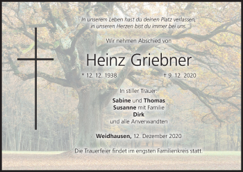 Anzeige von Heinz Griebner von MGO