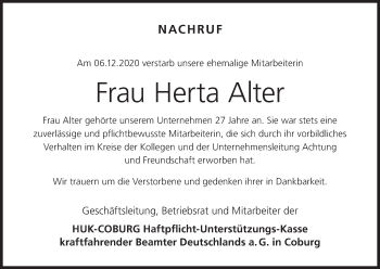 Anzeige von Herta Alter von MGO