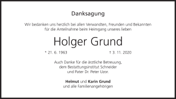 Anzeige von Holger Grund von MGO