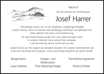 Anzeige von Josef Harrer von MGO