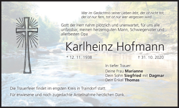 Anzeige von Karlheinz Hofmann von MGO