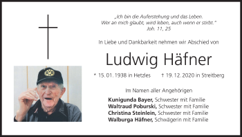 Anzeige von Ludwig Häfner von MGO