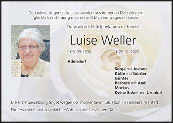 Anzeige von Luise Weller von MGO