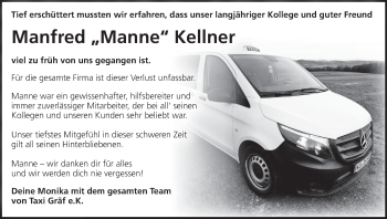 Anzeige von Manfred Kellner von MGO