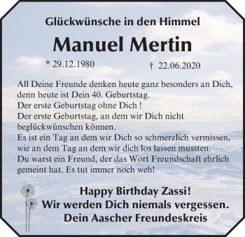 Anzeige von Manuel Mertin von MGO