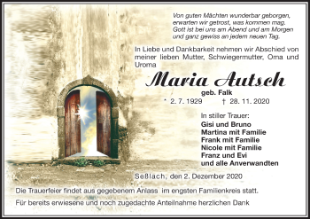 Anzeige von Maria Autsch von MGO