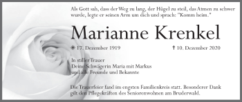 Anzeige von Marianne Krenkel von MGO