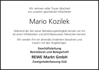 Anzeige von Mario Kozilek von MGO