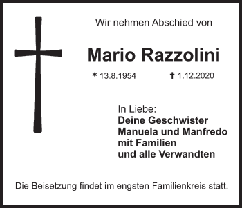 Anzeige von Mario Razzolini von MGO