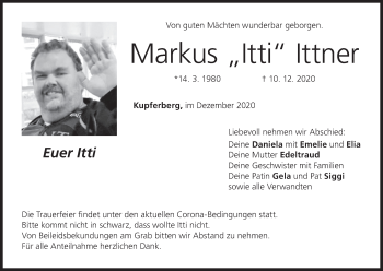 Anzeige von Markus Ittner von MGO