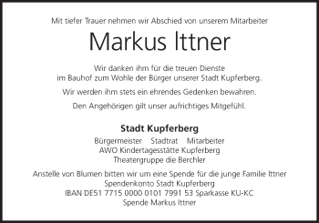 Anzeige von Markus Ittner von MGO