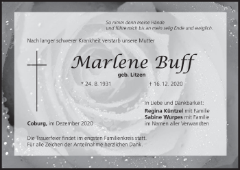 Anzeige von Marlene Buff von MGO