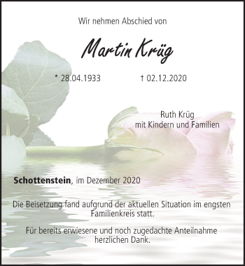 Anzeige von Martin Krüg von MGO