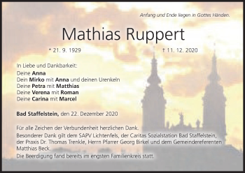 Anzeige von Mathias Ruppert von MGO
