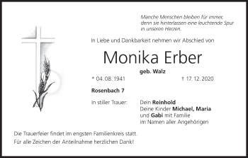 Anzeige von Monika Erber von MGO