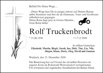 Anzeige von Rolf Truckenbrodt von MGO