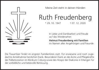 Anzeige von Ruth Freudenberg von MGO