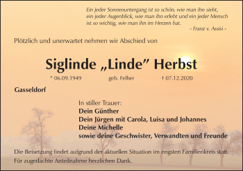 Anzeige von Siglinde Herbst von MGO