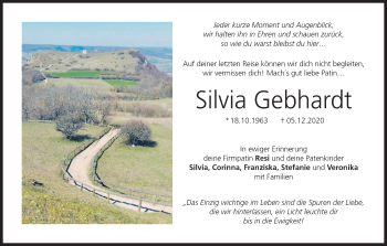Anzeige von Silvia Gebhardt von MGO