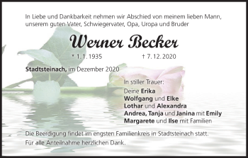 Anzeige von Werner Becker von MGO
