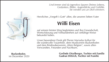 Anzeige von Willi Eisen von MGO