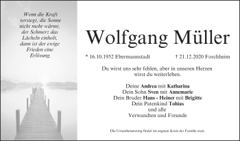 Anzeige von Wolfgang Müller von MGO
